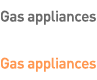 Gas appliances
